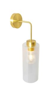 Art Deco Wall Light Gold with Glass