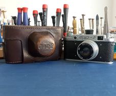 FED-2 Dzerdzhinsky Refurbished Leica copy USSR Soviet Union Russian 35 mm film camera 077428