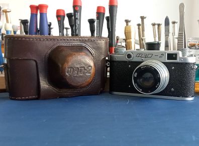 FED-2 Dzerdzhinsky Refurbished Leica copy USSR Soviet Union Russian 35 mm film camera 077428
