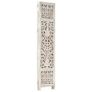 Hand carved 3-Panel Room Divider White 120x165 cm Solid Mango Wood Image 4