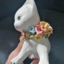 Rare Vintage Italian White Cat Figurine Image 2