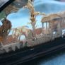 Vintage Asian Oriental Hand Carved Cork Art Shadow Box Diorama 3D Image 4