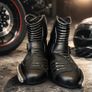 Genuine Leather Motorbike Riding Boots | Waterproof Motorcycle Boots for Men | Protective Biker Boots Image 3