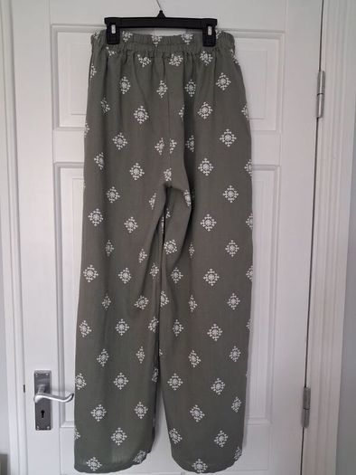 CoOrd Set - Trousers Waistcoat - Sage Green - UK 12 - Cotton Linen mix