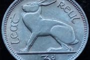 [#342] - Ireland 1967 | Irish 3d | Three Pence | Hare | KM.12a | UNC