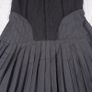 Zara Charcoal Dark Grey Pleated Corset-Style Strap Midi Dress Size L Image 4