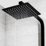 Shower Set 2-in-1 with Thermo Valve | Exposed Square in Matt Black Image 5