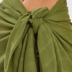 sarong CHECK TASSEL SARONG olive green Accessorize New