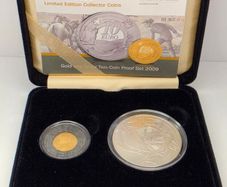 Ireland 2009 Gold and Silver Proof Ploughman Coin Set in Original Holder with COA