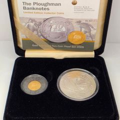 Ireland 2009 Gold and Silver Proof Ploughman Coin Set in Original Holder with COA