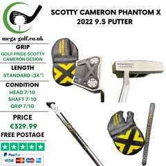 Scotty Cameron Phantom X 2022 9.5 Putter / 34"