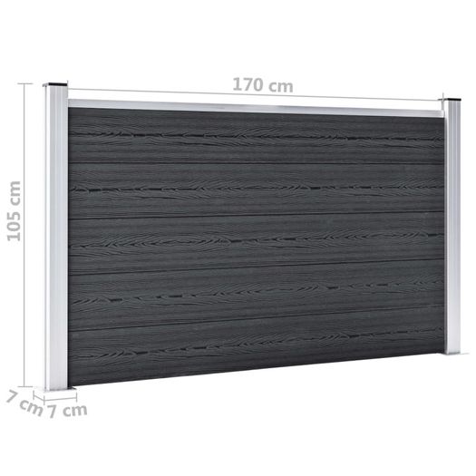 Garden Fence WPC 872x106 cm Grey