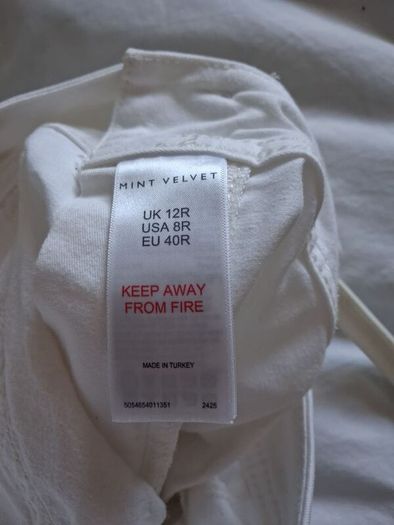 Mint Velvet Jeans Trousers - Ivory White - Size 12R - BNWT RRP 119