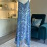 Ladies Blue & White Spaghetti Strap Long Summer / Beach Dress.  Size UK 20-22/ EU 48-50 Image 5