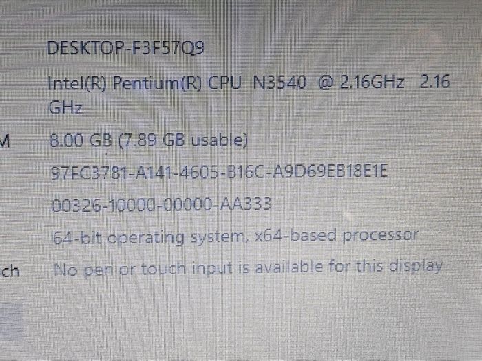 Lenovo G50 Laptop, Intel Pentium CPU N3540 2.16GHz, 8GB Ram, Windows 10 Home, Terrabyte HDD
