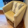 Cream Designer Accent Chair / Bedroom Chair Image 3