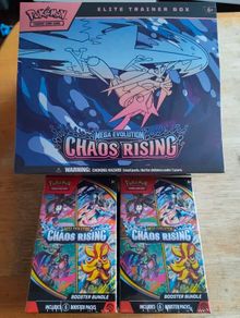 Pokemon Tcg Mega Evolution Chaos Rising ETB Plus X2 Chaos Rising booster bundle boxes