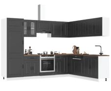 14 Piece Kitchen Cabinet Set Black