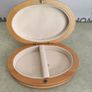 Vintage Oval Wooden Jewellery Box Layered Multi Wood Image 5