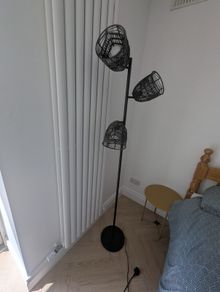 Black Rattan Floor Lamp