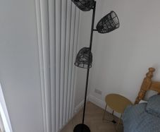 Black Rattan Floor Lamp