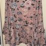Primark Pink Floral Blouse Top with Tie Back Image 2
