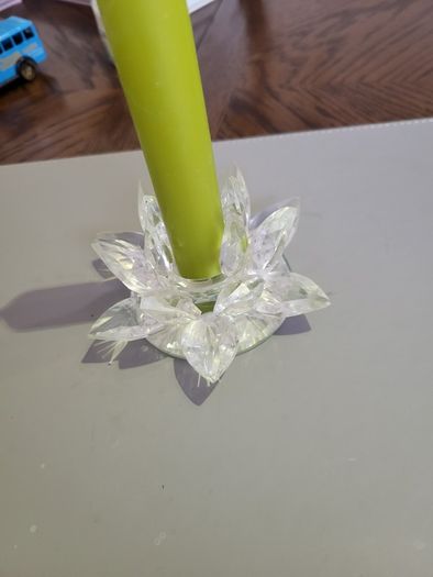 Candle holder glass crystal