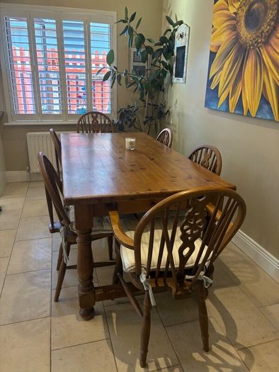 Country kitchen Farm house Table and 6 chairs