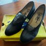 New - Fly London Suede Court Shoes Stacked Heel Image 4