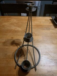 (Move out sell-see my other low priced ads) Solid Brass 3-Tier Candle Holder