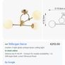 antique brass ceiling light Image 5