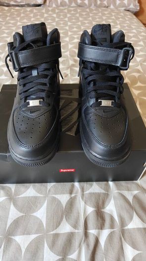 Supreme Nike Air Force Mid Black 42.5 New