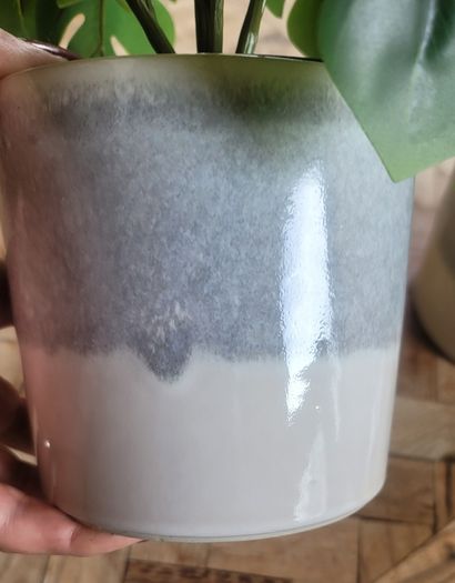 Artificial Monstera Plants in Ceramic Pots x 2