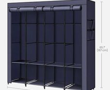 Clothes Wardrobe, Portable Closet, Garment Organiser Rack with 4 Hanging Rails