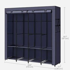 Clothes Wardrobe, Portable Closet, Garment Organiser Rack with 4 Hanging Rails