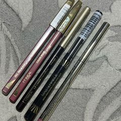 Loreal lip liners in 302 Bois de rose, jouer long wear lip liner in petal, max factor liquid liner all new