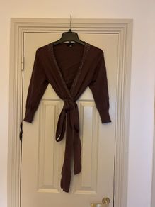 Coast wrap Cardigan brown