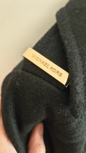 Michael Kors Wool-Blend Coat in Black Size S (10)