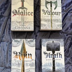 John Gwynne 4 Book Set Like New Condition Malice Valour Ruin Wrath The Faithful and the Fallen Series
