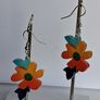 Vibrant California poppy Acrylic Earrings Image 2