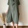 Linen Dress Size Uk 14 Image 4
