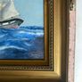 oil on board Vintage 1926 British School Marine Oil Painting Full-Rigged Sailing Ship in Rough Seas, Signed H.T.M.L. Image 8