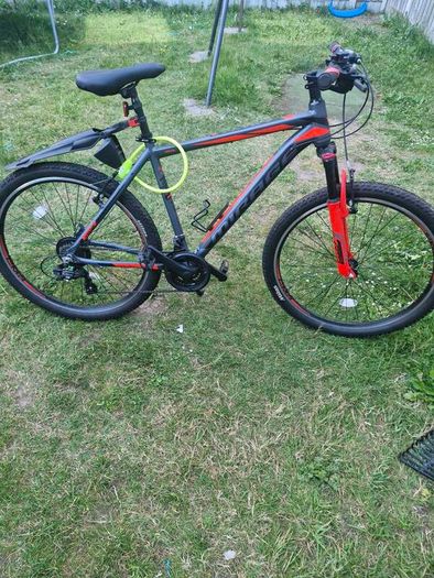2 like new mountain bikes 150 for males bike 100 for smaller bike