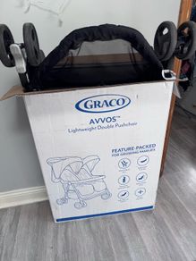 Graco Avvos Double Pushchair  Like New  Used Only 3 Times