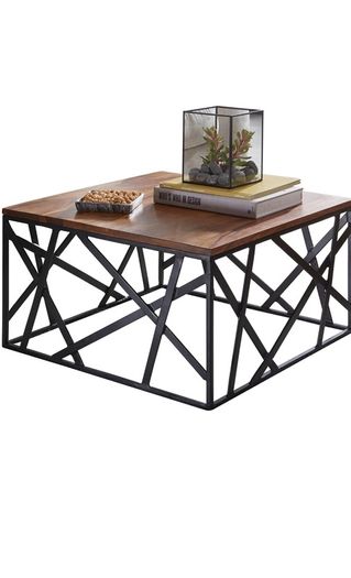 Luxury Sheesham Wood Coffee Table Modern Square Coffee Table.