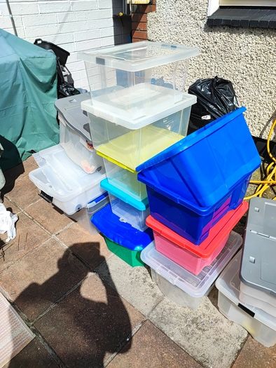 Mixed plastic boxes