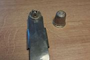 Early 20th Century Sterling Silver Money Clip and Thimble