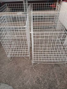 Retail/ Hotel Laundry  Store Sturdy Floor Wire Baskets Three XL One Medium