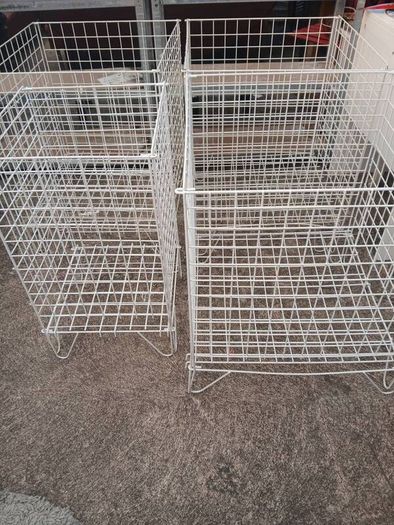 Retail/ Hotel Laundry  Store Sturdy Floor Wire Baskets Three XL One Medium