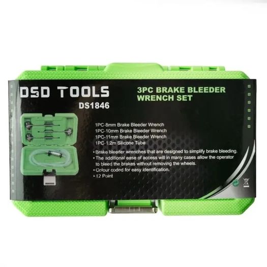 DSD Tools 3pc Brake Bleeder Wrench Set